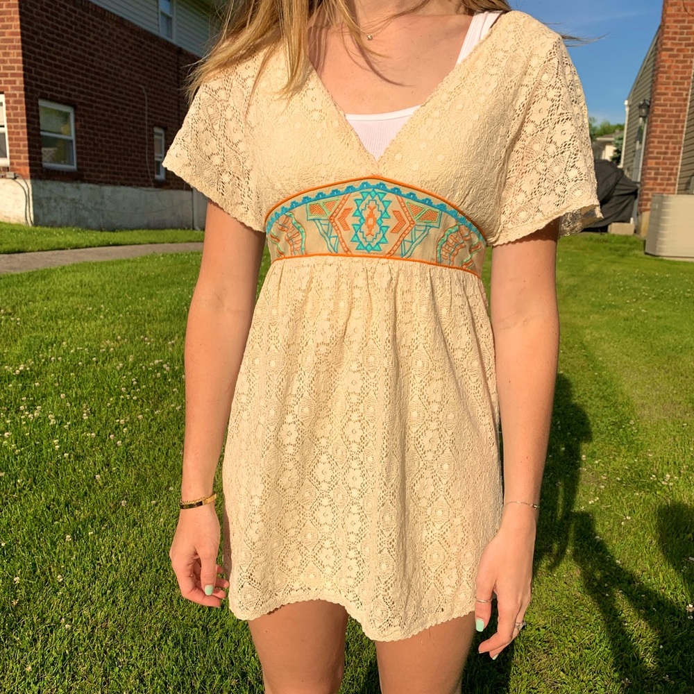 Aztec beige dress